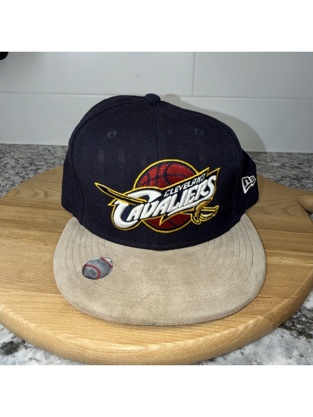 Cleveland Cavaliers Cavs New Era 59Fifty Blk/Tan Fitted Hat Cap Size 71/2